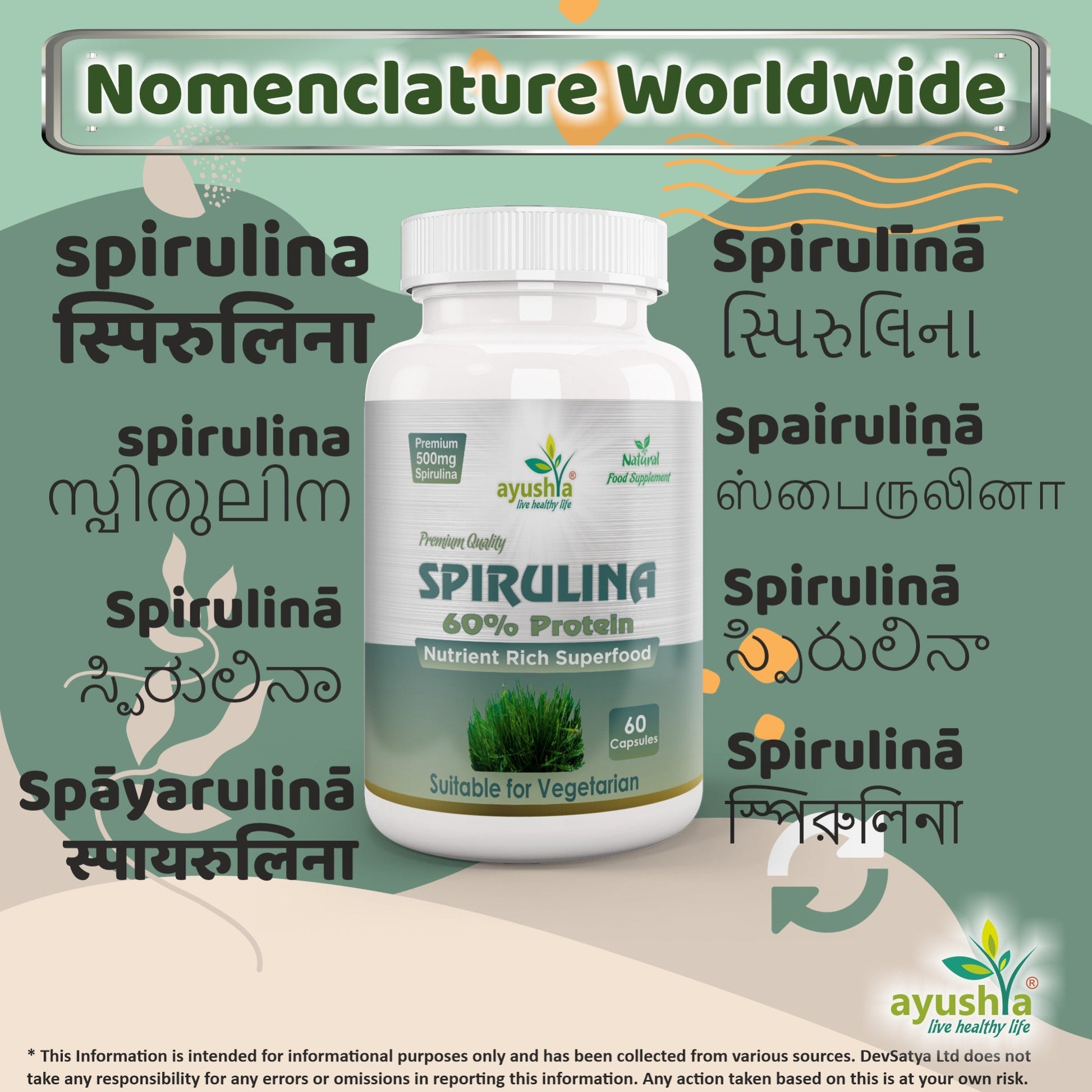 Spirulina Capsule - Herbalshire Handmade Herbal Products