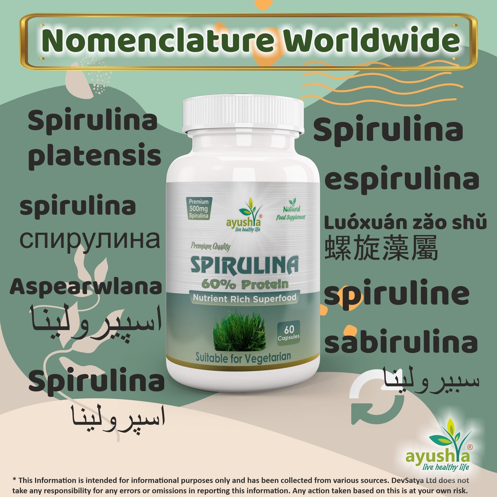 Spirulina Capsule - Herbalshire Handmade Herbal Products