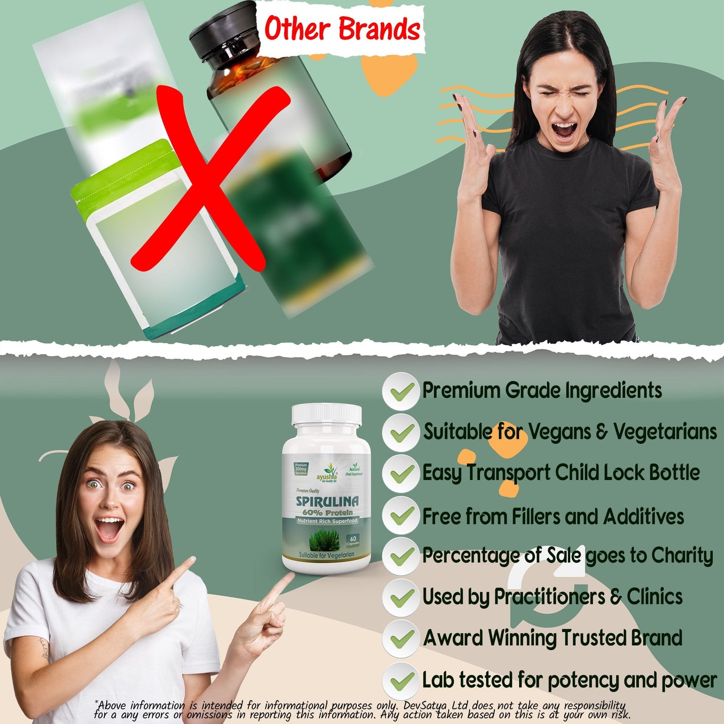 Spirulina Capsule - Herbalshire Handmade Herbal Products