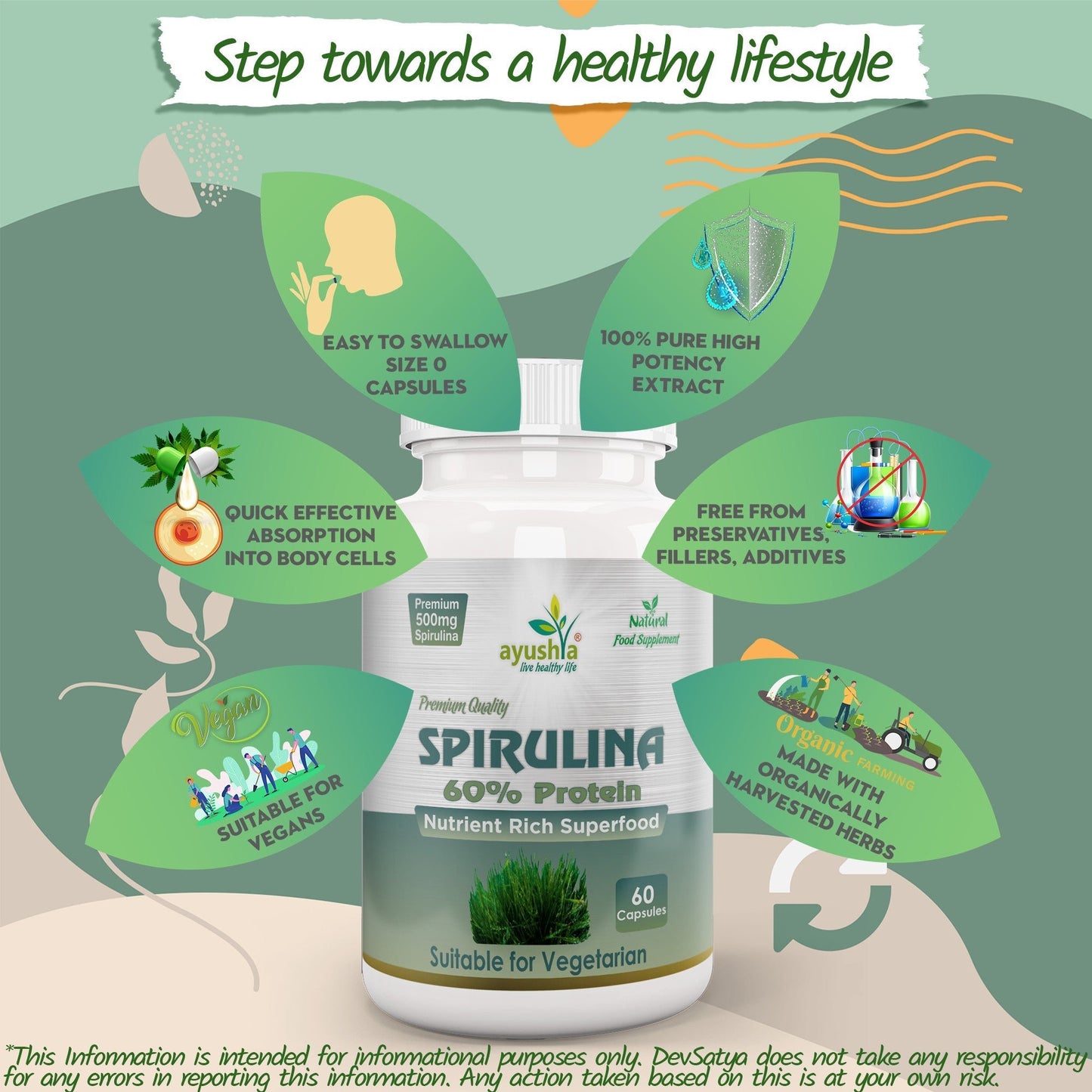 Spirulina Capsule - Herbalshire Handmade Herbal Products
