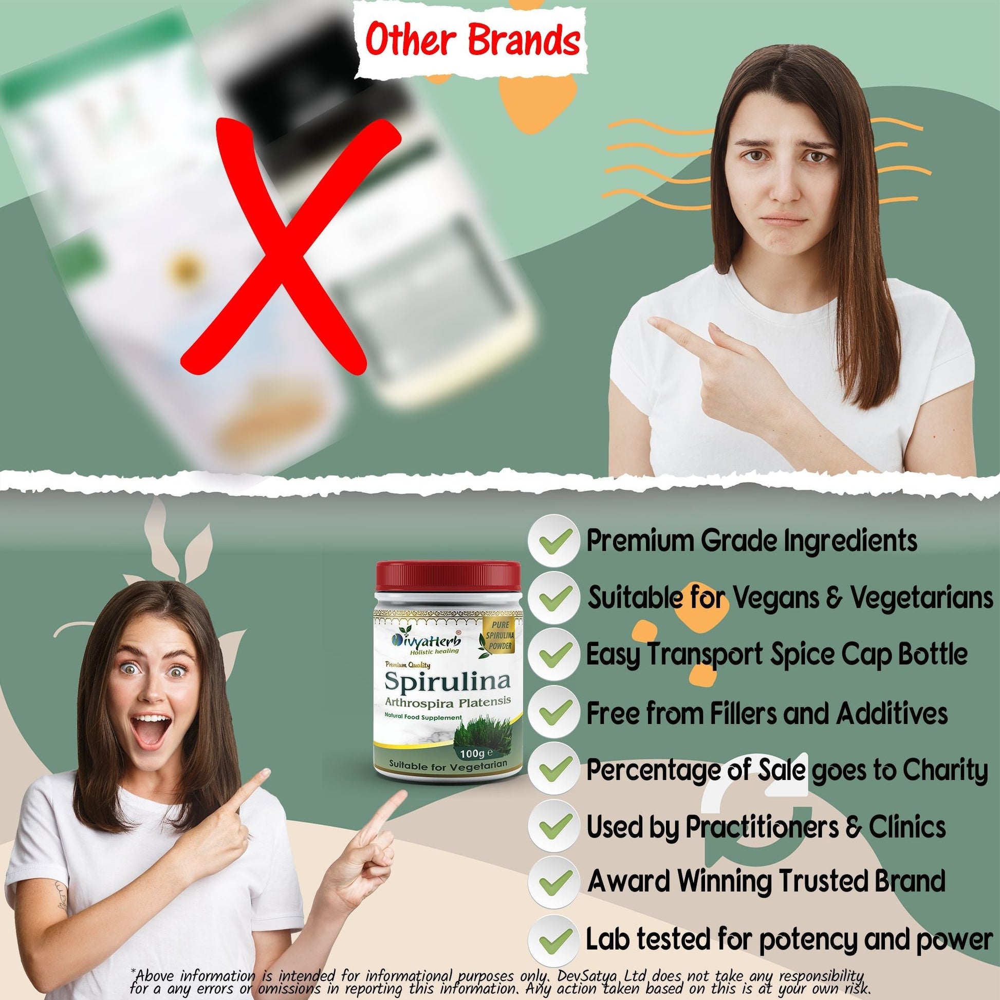 Spirulina Powder - Herbalshire Handmade Herbal Products