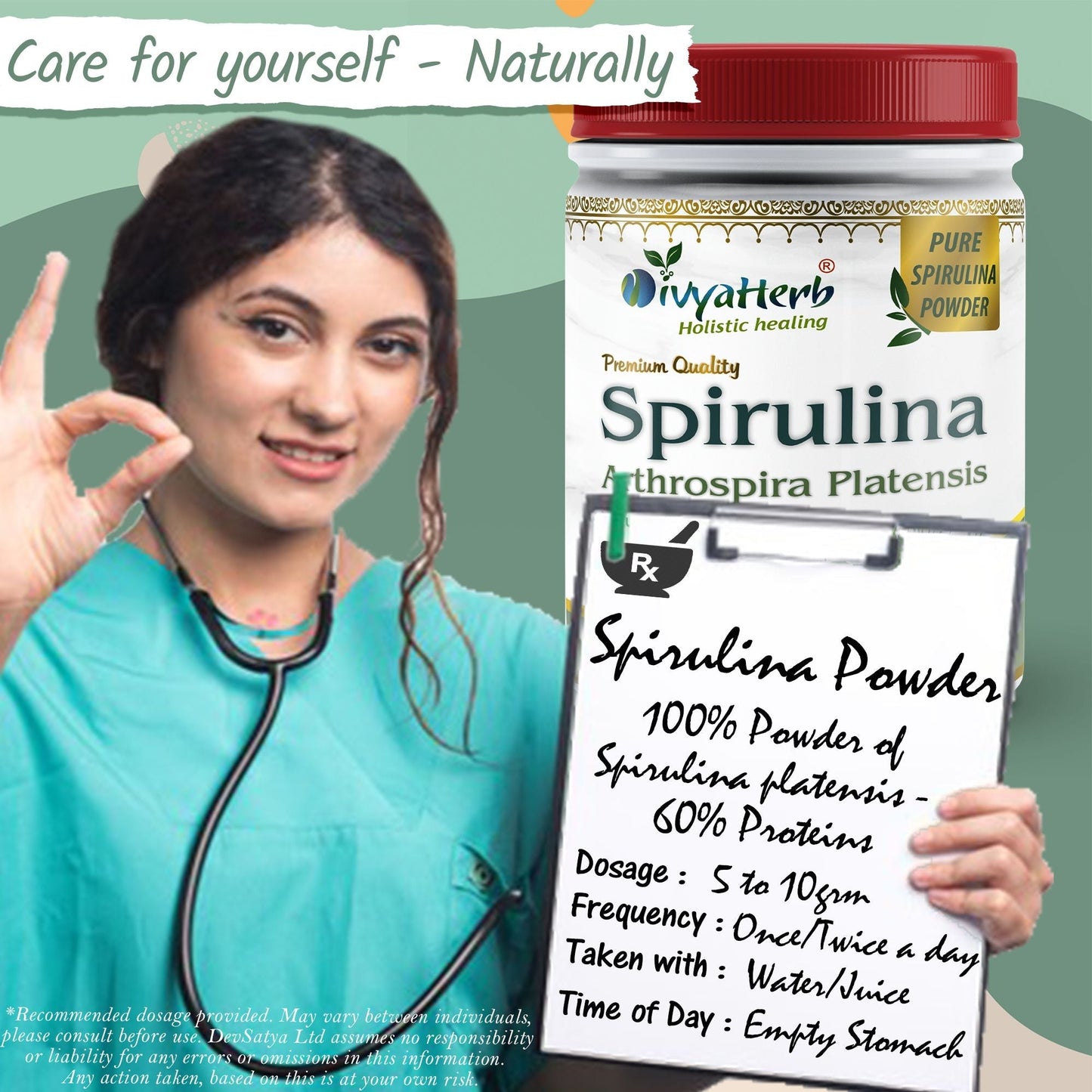 Spirulina Powder - Herbalshire Handmade Herbal Products