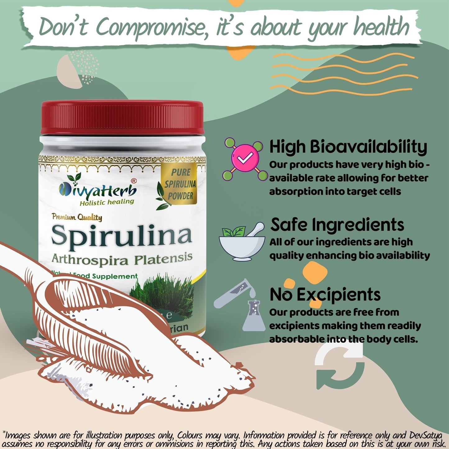 Spirulina Powder - Herbalshire Handmade Herbal Products