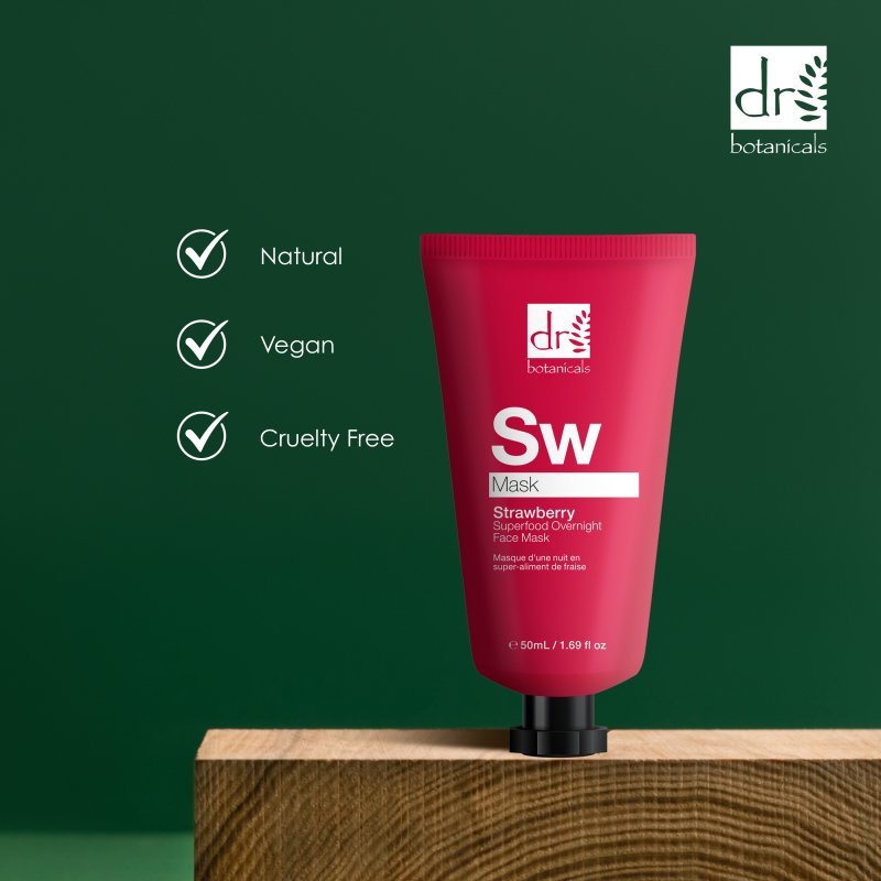 Strawberry Overnight Face Mask 50ml - Herbalshire Handmade Herbal Products