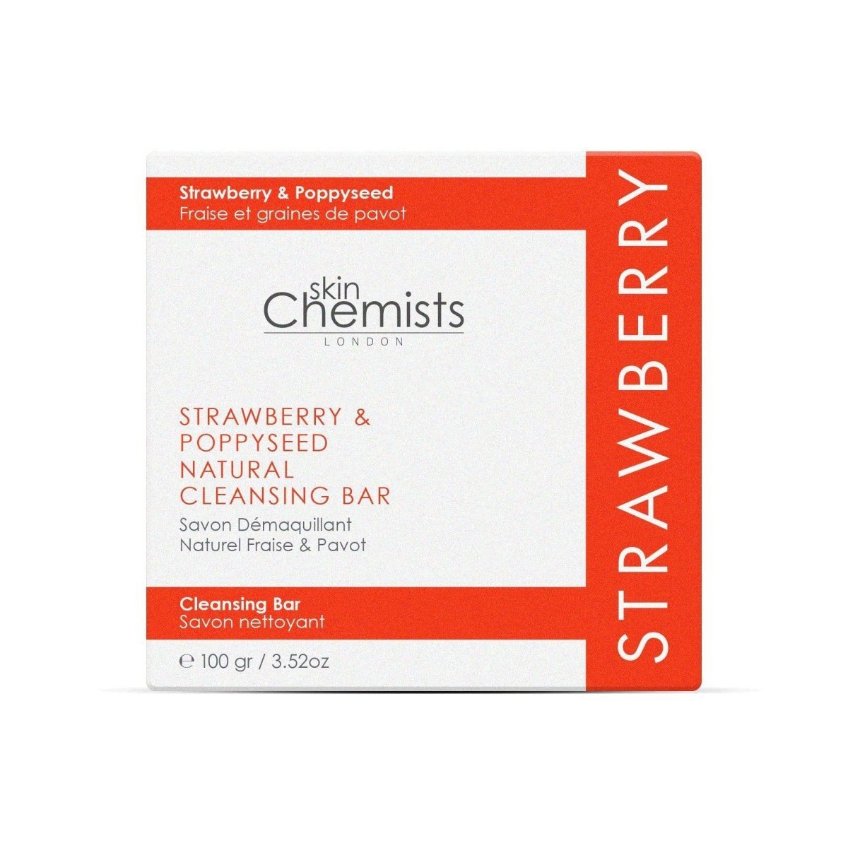 Strawberry & Poppy Seed Cleansing Bar 100g - Herbalshire Handmade Herbal Products