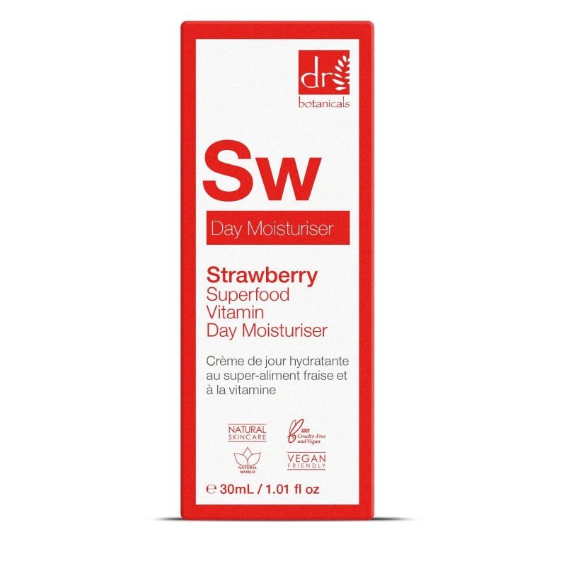 Strawberry Superfood Vitamin C Day Moisturiser 30ml - Herbalshire Handmade Herbal Products
