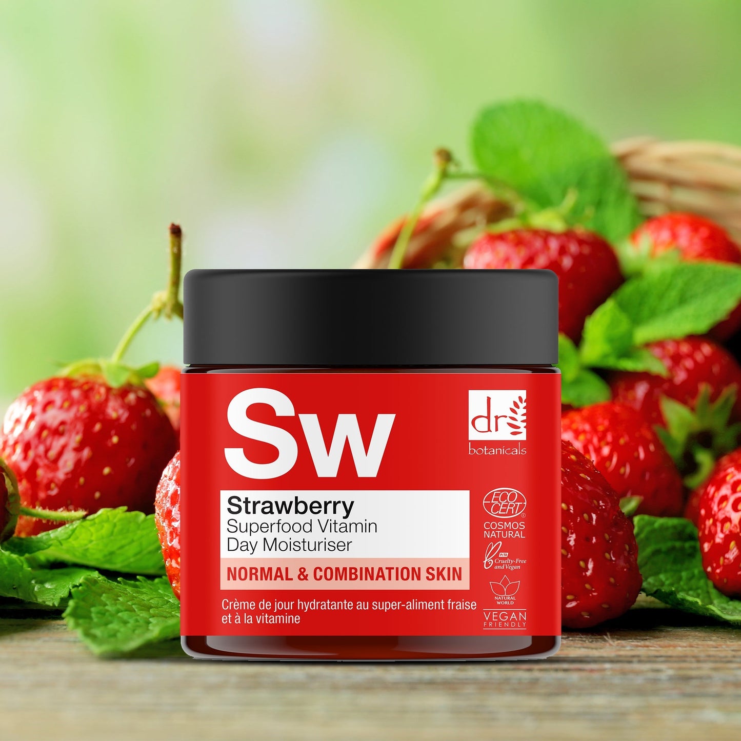 Strawberry Superfood Vitamin Day Moisturiser Duo - Herbalshire Handmade Herbal Products