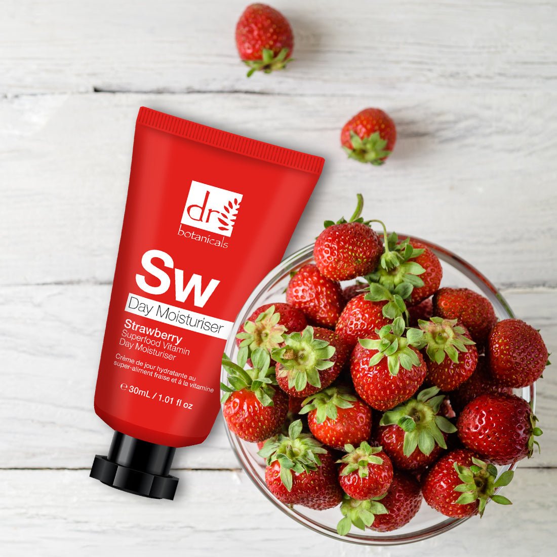 Strawberry Superfood Vitamin Day Moisturiser Duo - Herbalshire Handmade Herbal Products