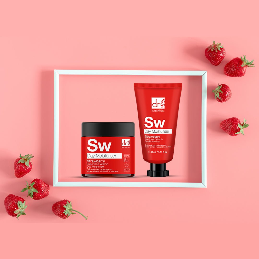 Strawberry Superfood Vitamin Day Moisturiser Duo - Herbalshire Handmade Herbal Products