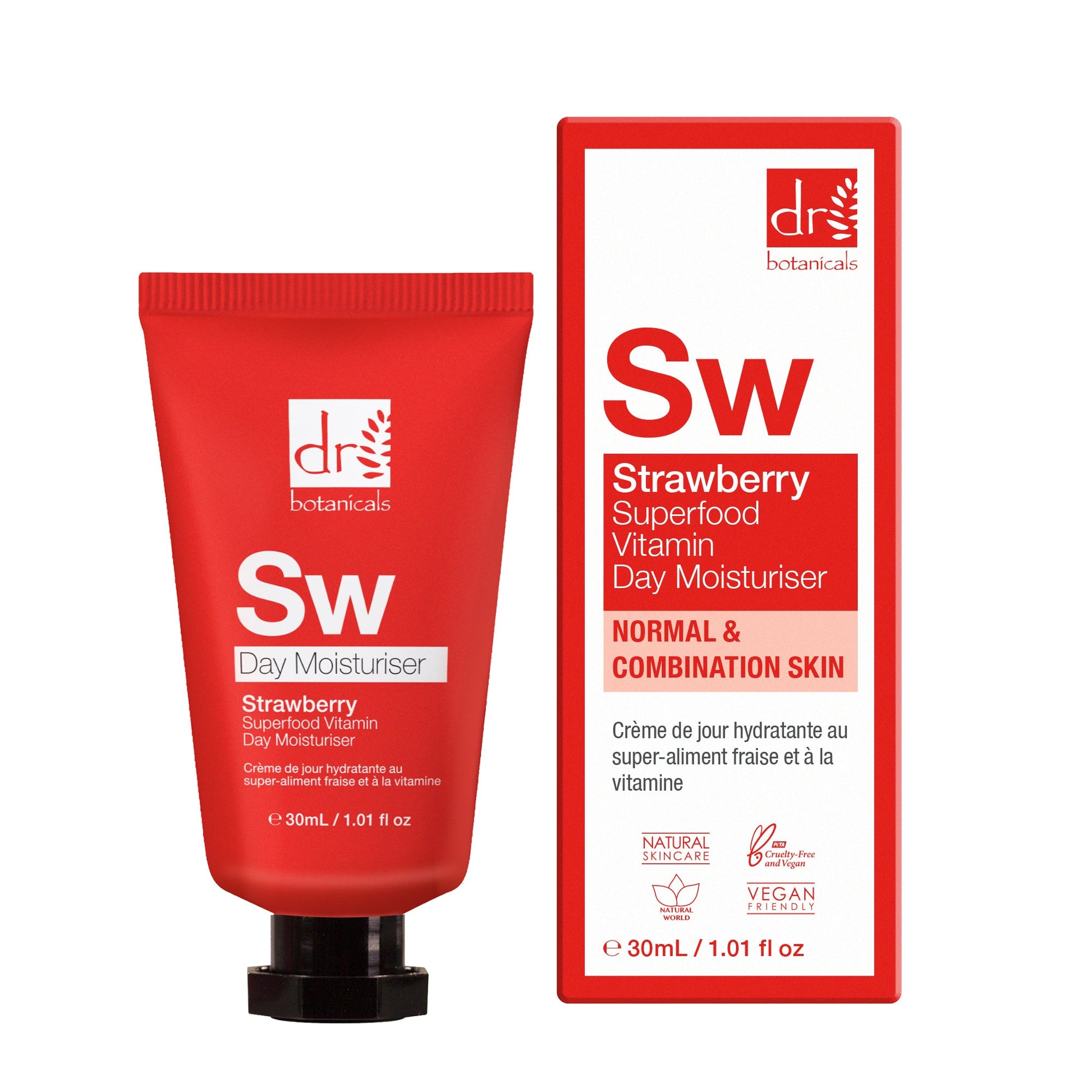 Strawberry Superfood Vitamin Day Moisturiser Duo - Herbalshire Handmade Herbal Products