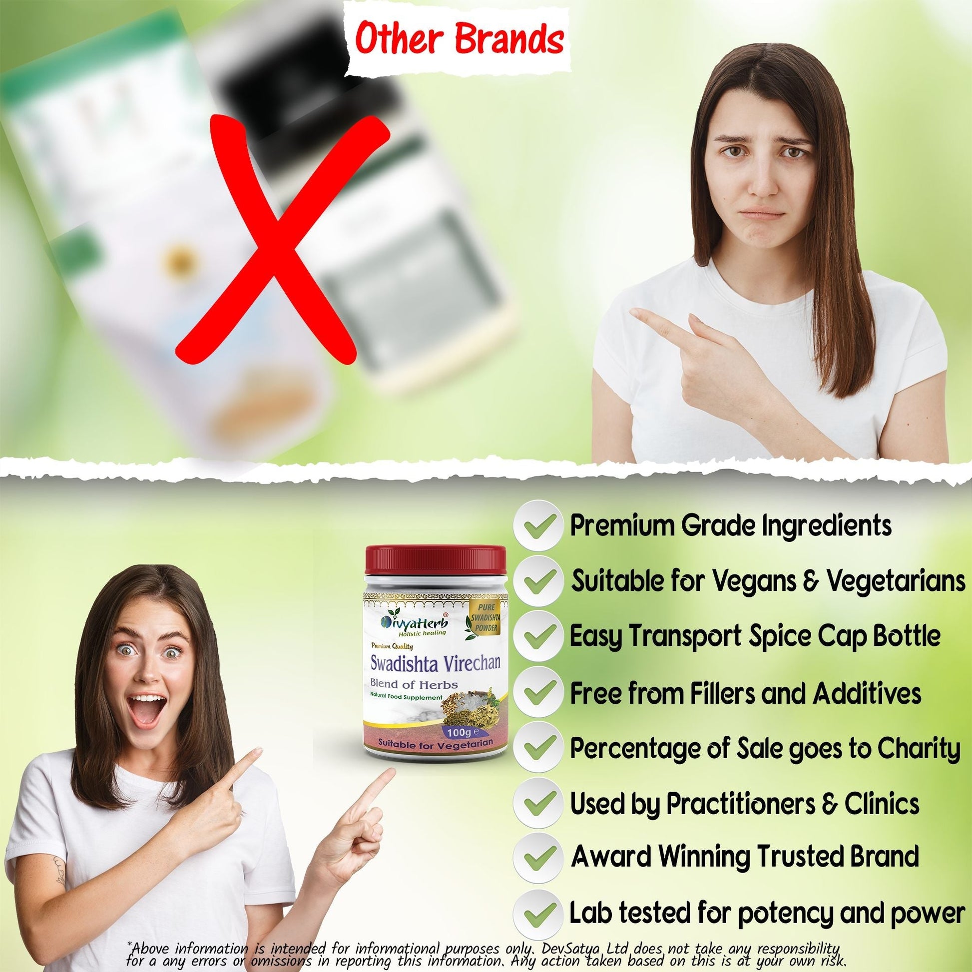 Swadista Virechan Powder - Herbalshire Handmade Herbal Products