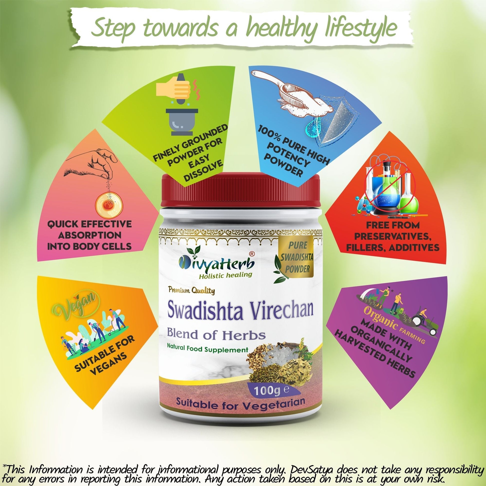 Swadista Virechan Powder - Herbalshire Handmade Herbal Products