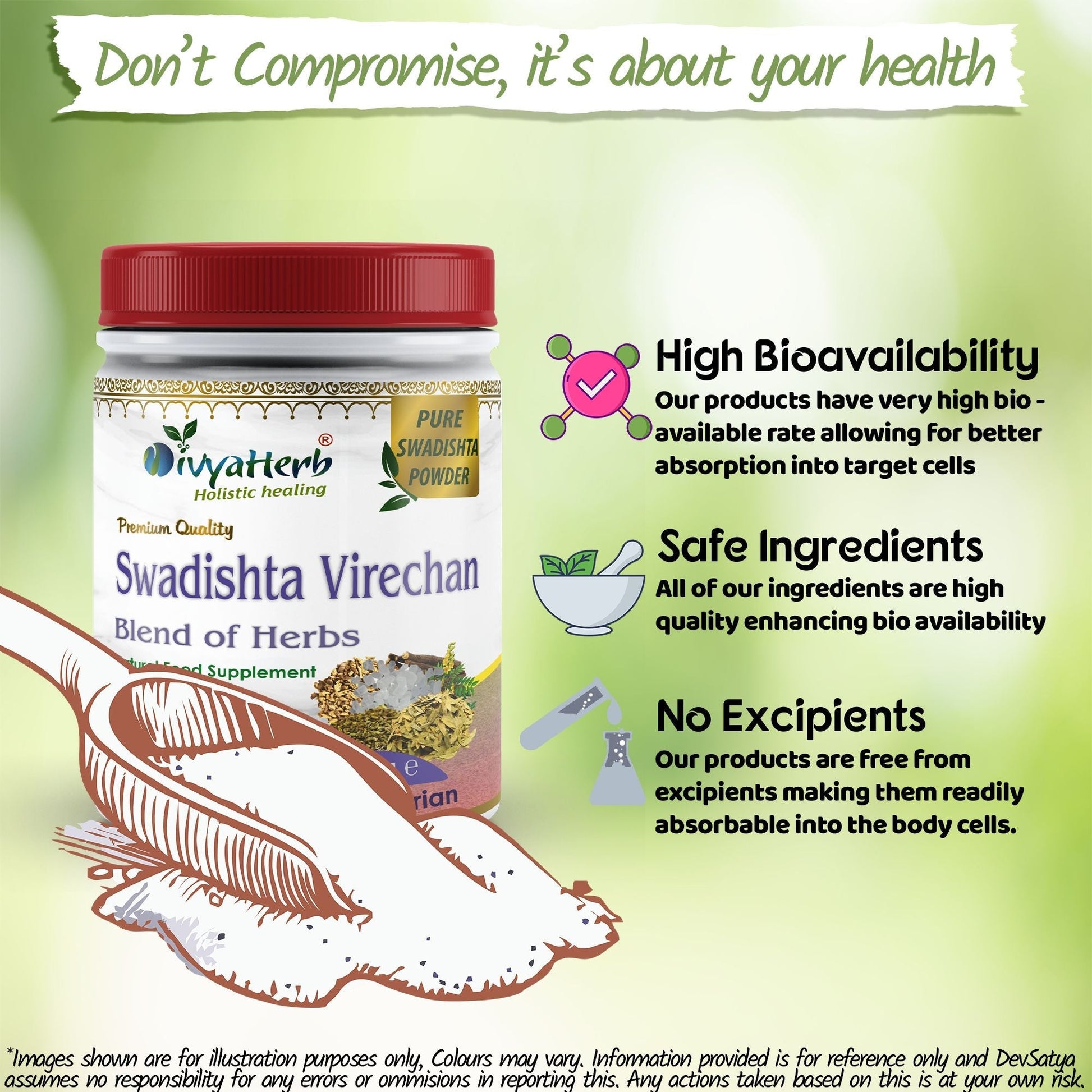 Swadista Virechan Powder - Herbalshire Handmade Herbal Products