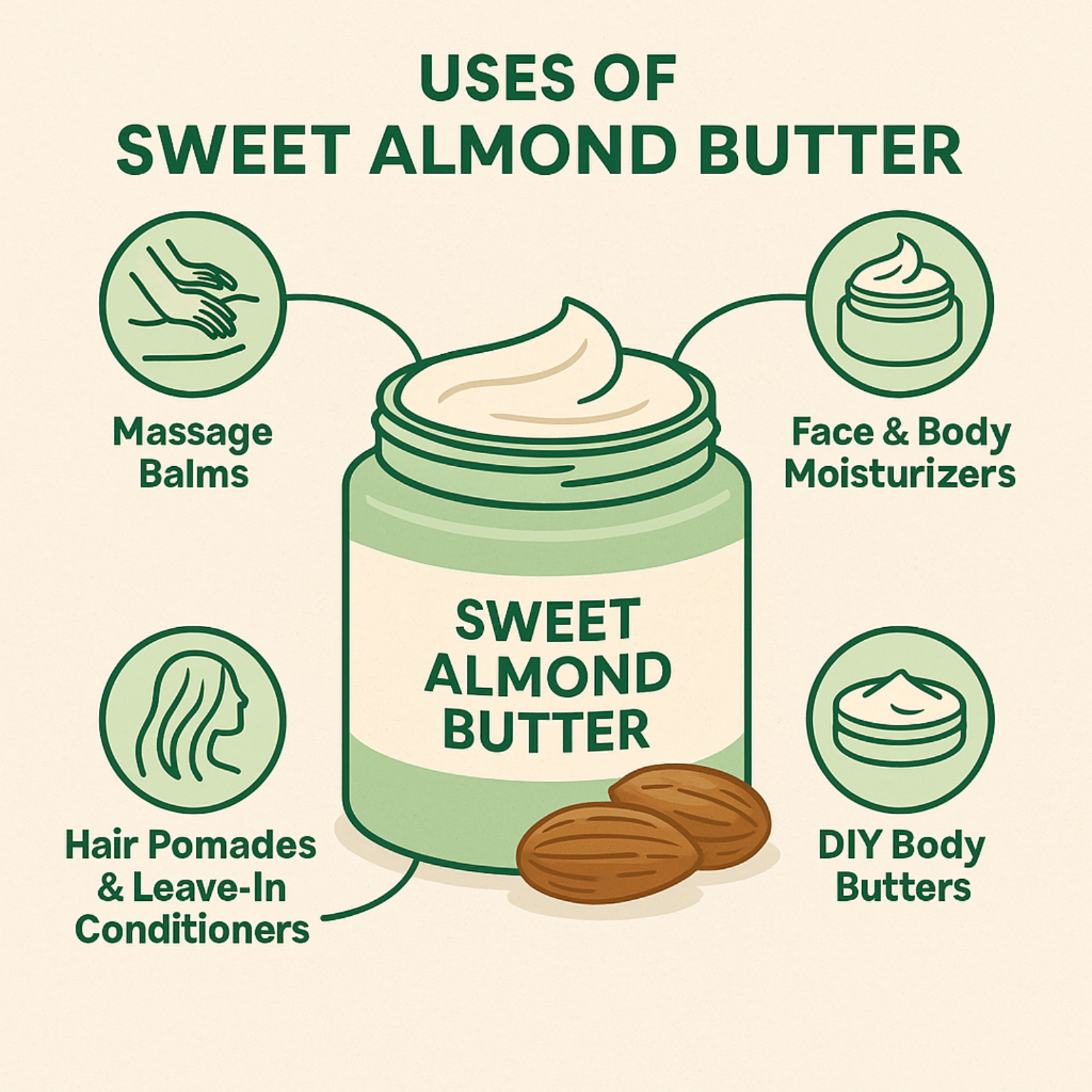 Vegan Sweet Almond Butter - Skin & Hair Emollient Base 5-25kg - Herbalshire Handmade Herbal Products