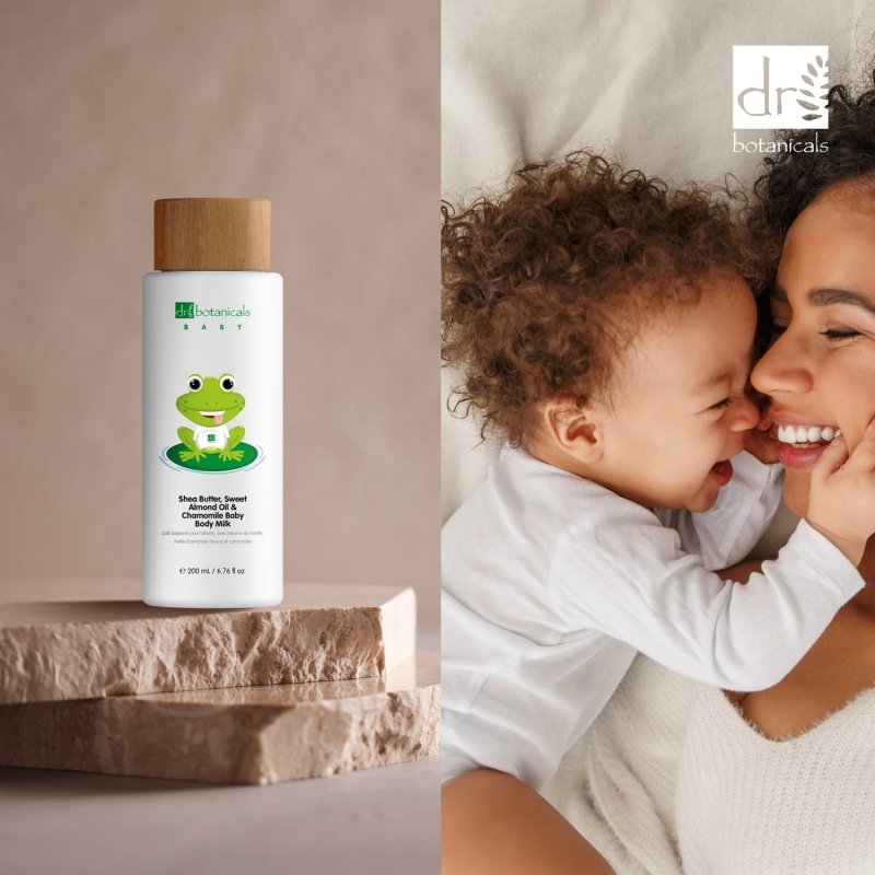Sweet Almond Oil & Chamomile Baby Body Milk 200ml - Herbalshire Handmade Herbal Products