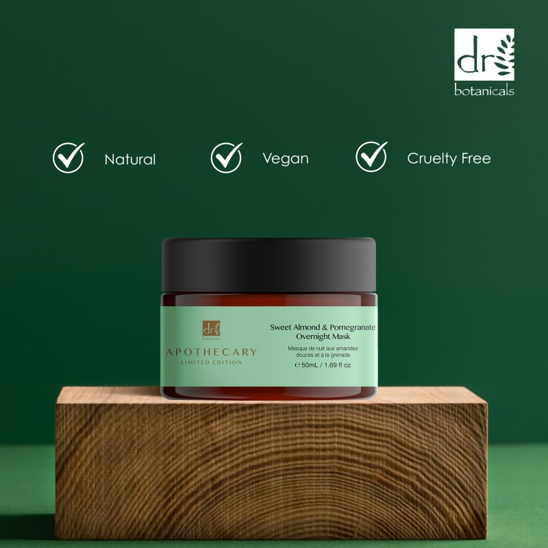 Sweet Almond & Pomegranate Overnight Mask 50ml - Herbalshire Handmade Herbal Products