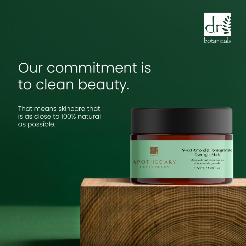 Sweet Almond & Pomegranate Overnight Mask 50ml - Herbalshire Handmade Herbal Products