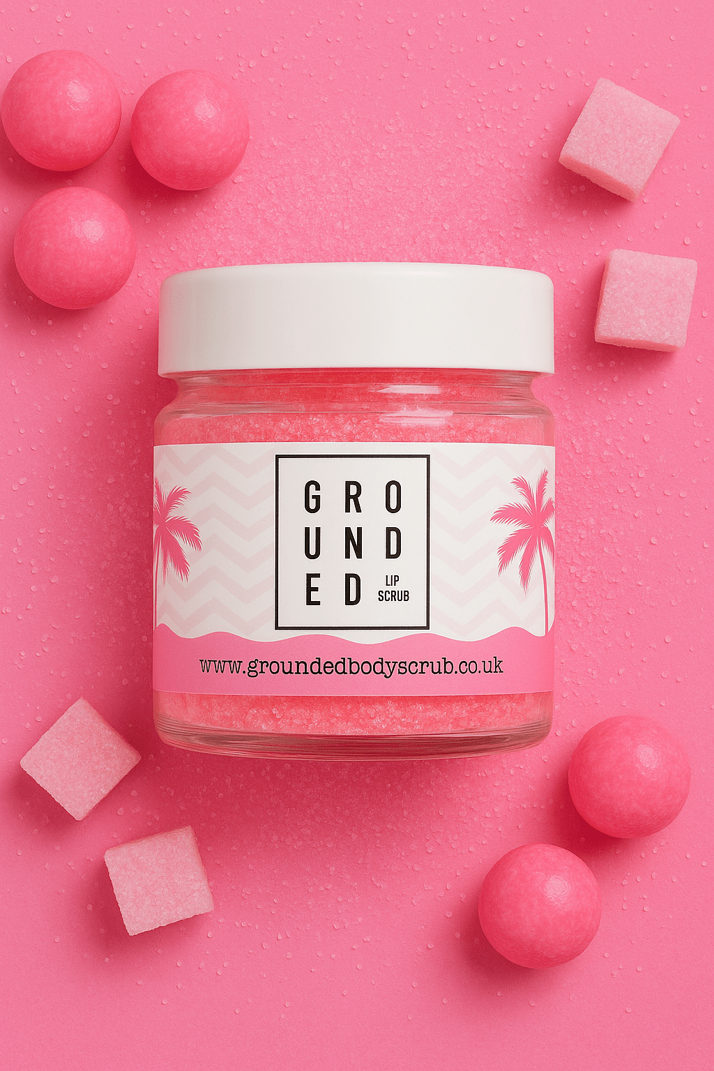 Sweet Bubblegum Lip Scrub with added Coconut Oil (30g) - Herbalshire Handmade Herbal Products