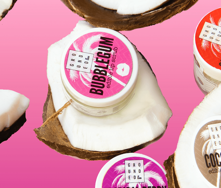 Sweet Bubblegum Lip Scrub with added Coconut Oil (30g) - Herbalshire Handmade Herbal Products