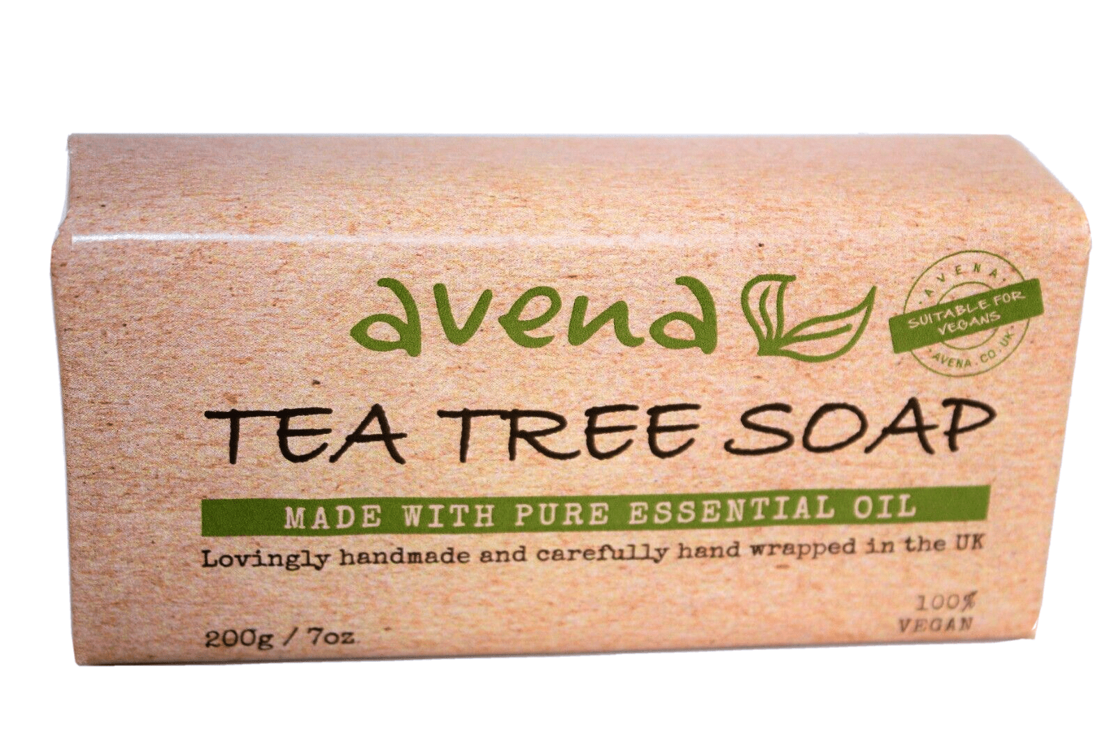 Tea Tree Oil Soap Bar 200g Natural Antiseptic Fungicide Moisturizes and Vegan - Herbalshire Handmade Herbal Products