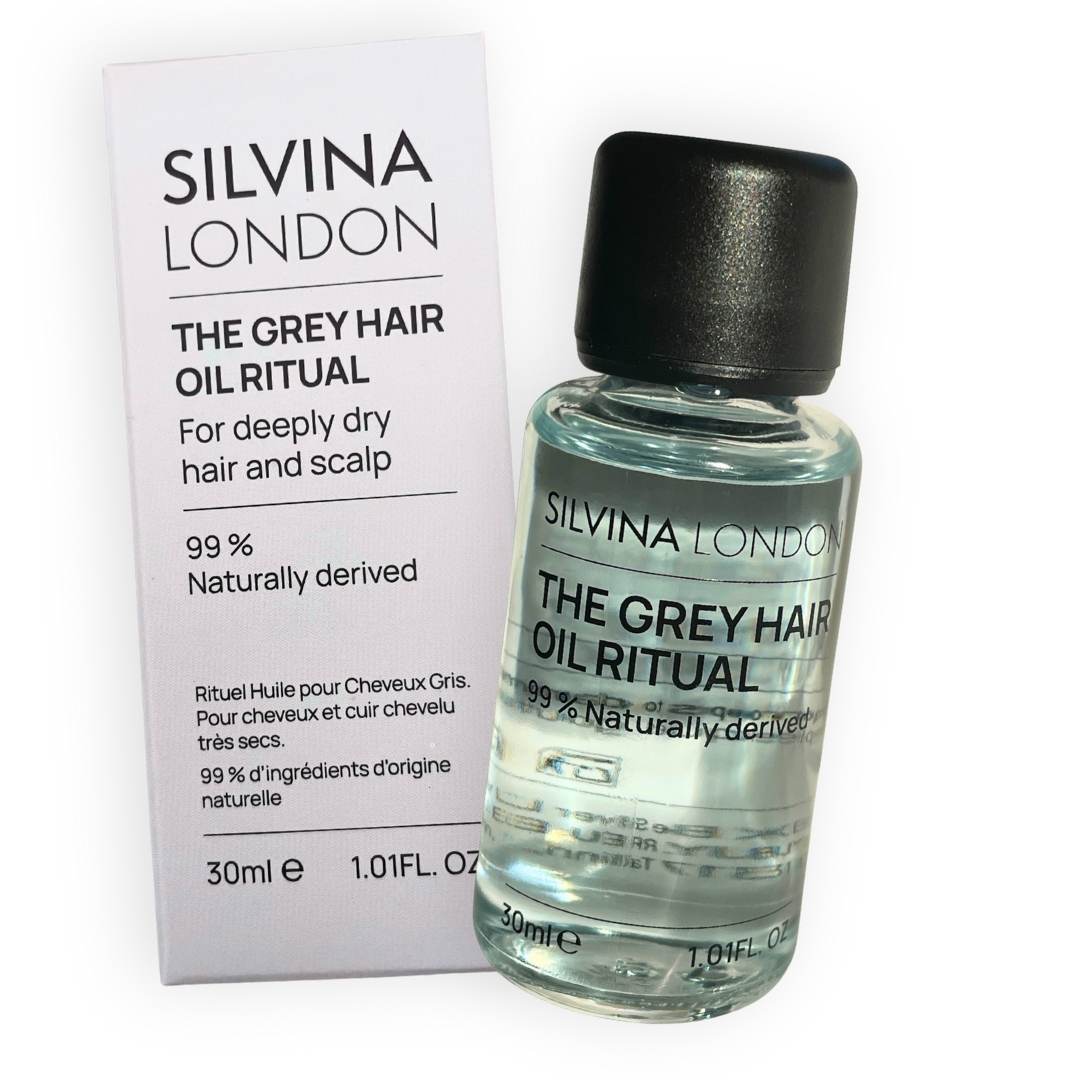 The Grey Hair Oil Ritual – Anti - Brass Nourishing Treatment (50 ml) By Silvina London - Herbalshire Handmade Herbal Products