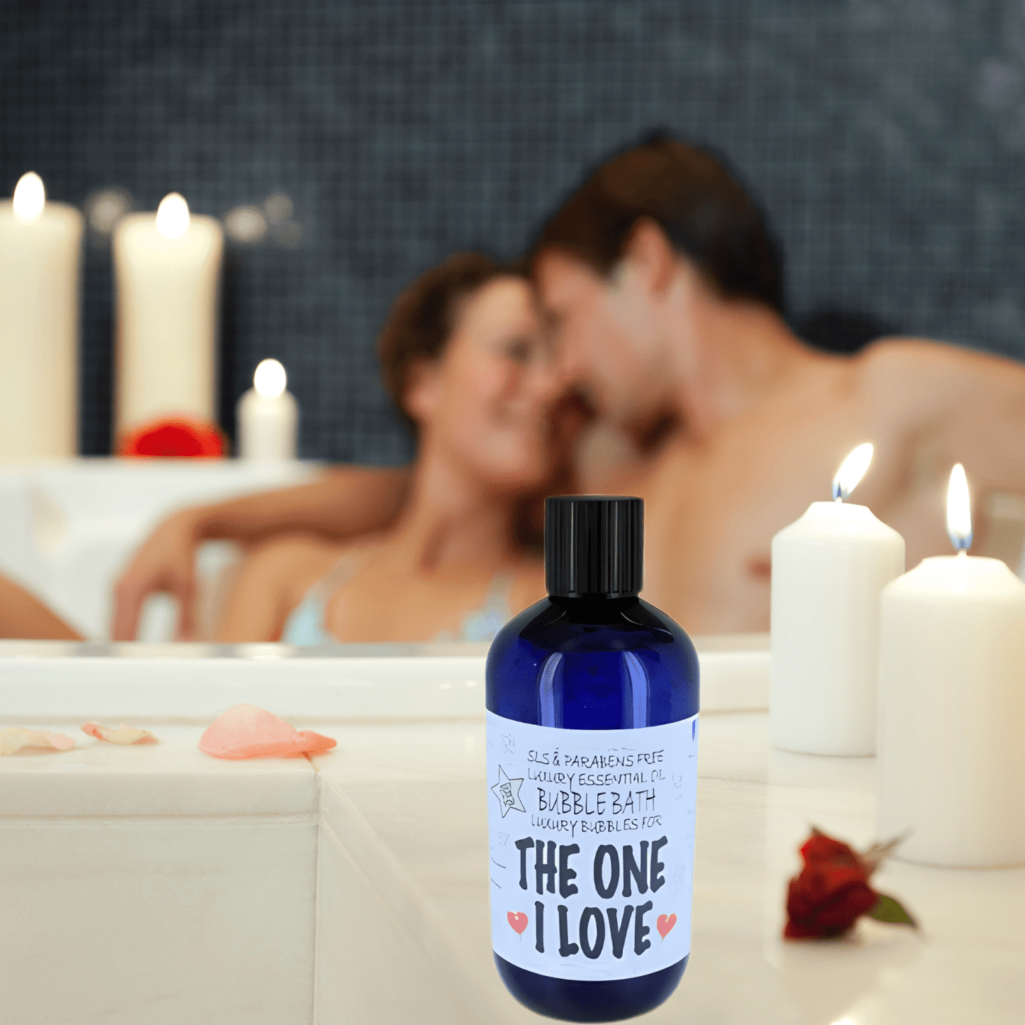 The One I Love Gift Bubble Bath – Handmade with Pure Essential Oils – 250ml - Herbalshire Handmade Herbal Products