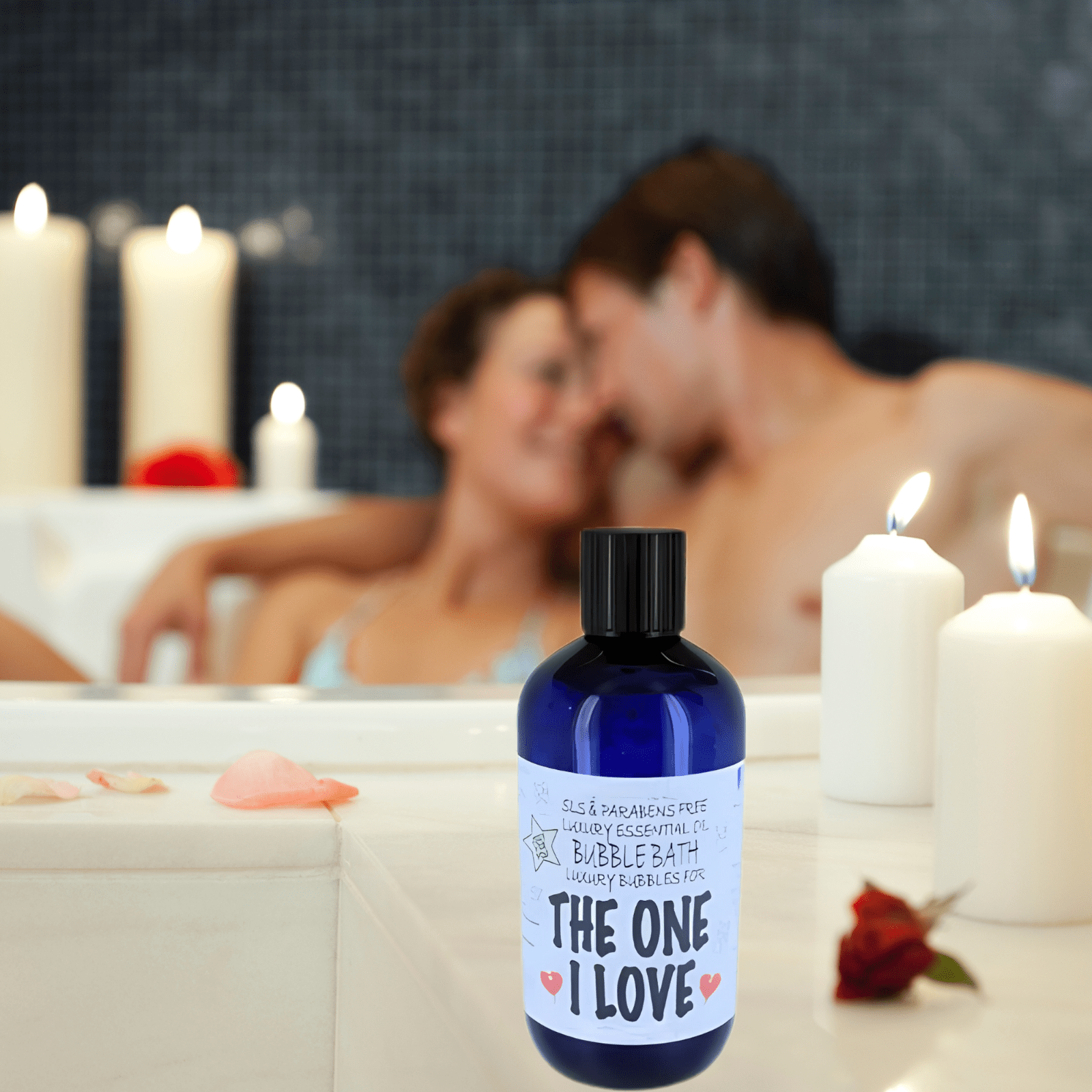 The One I Love Gift Bubble Bath – Handmade with Pure Essential Oils – 250ml - Herbalshire Handmade Herbal Products
