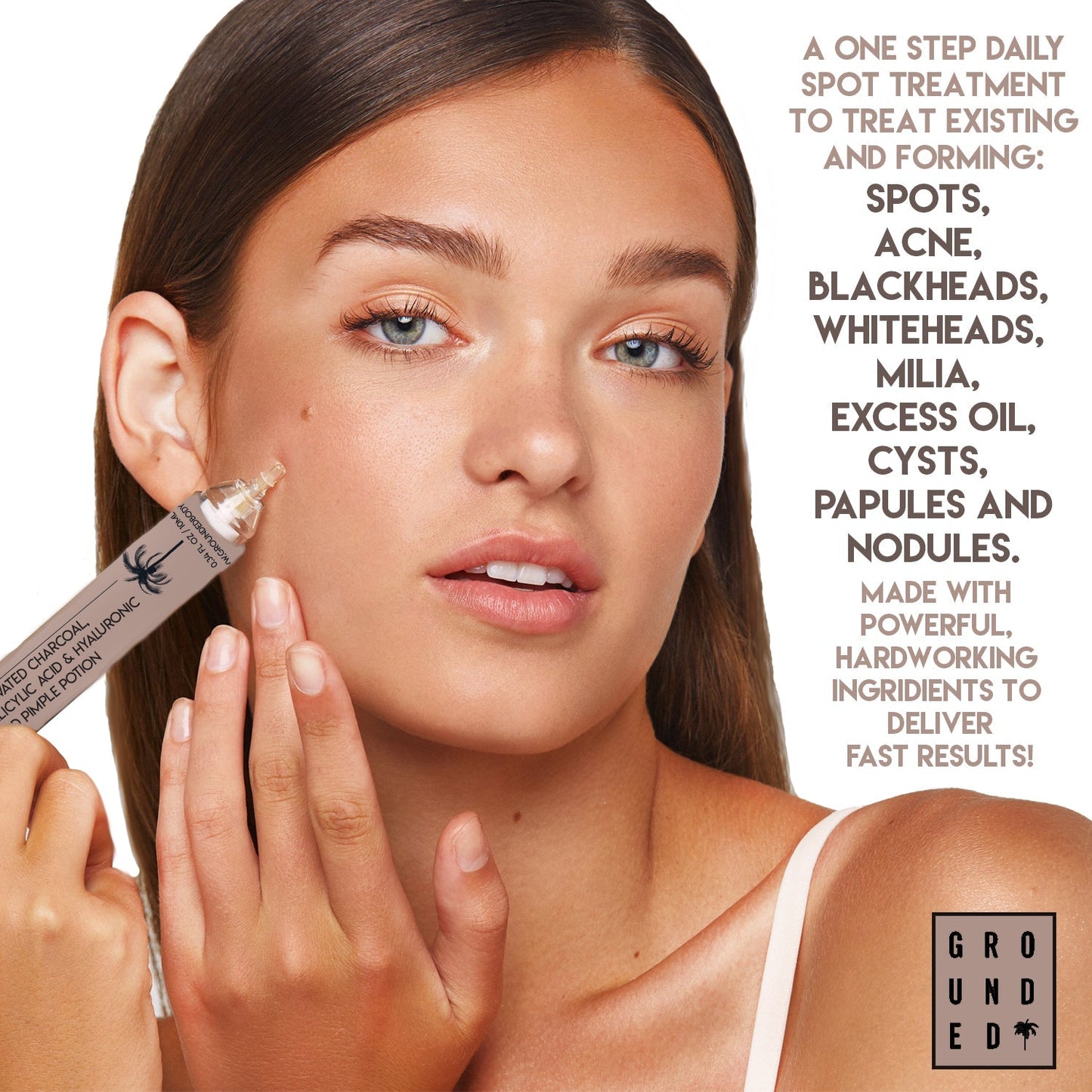 The Pimple Potion With Activated Charcoal, Salicylic Acid and Hyaluronic Acid - For a spot free complextion - Herbalshire Handmade Herbal Products