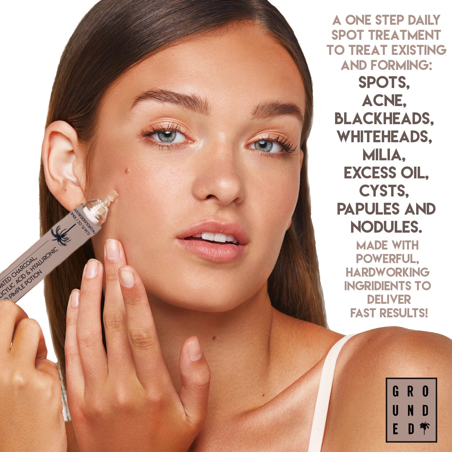 The Pimple Potion With Activated Charcoal, Salicylic Acid and Hyaluronic Acid - For a spot free complextion - Herbalshire Handmade Herbal Products