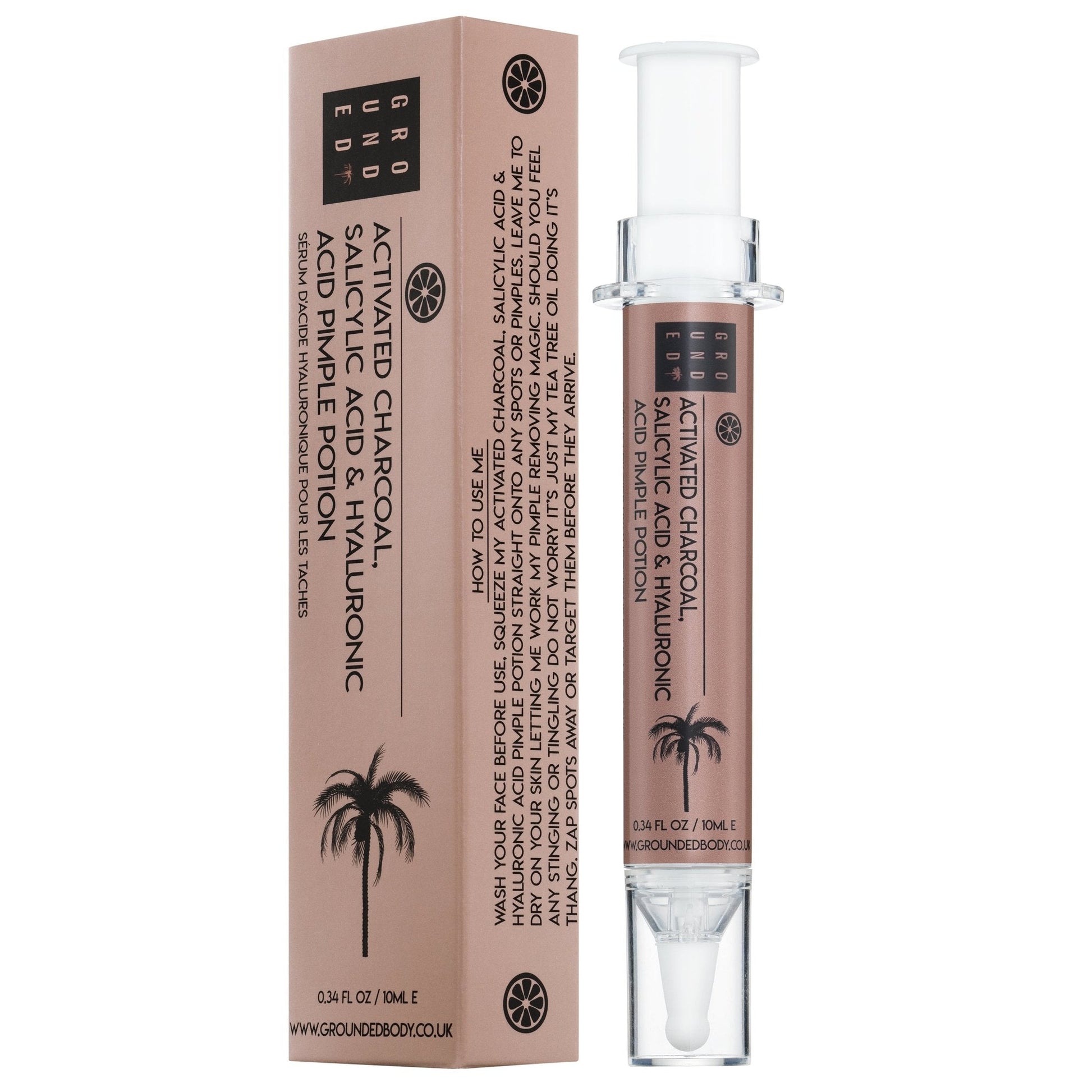 The Pimple Potion With Activated Charcoal, Salicylic Acid and Hyaluronic Acid - For a spot free complextion - Herbalshire Handmade Herbal Products