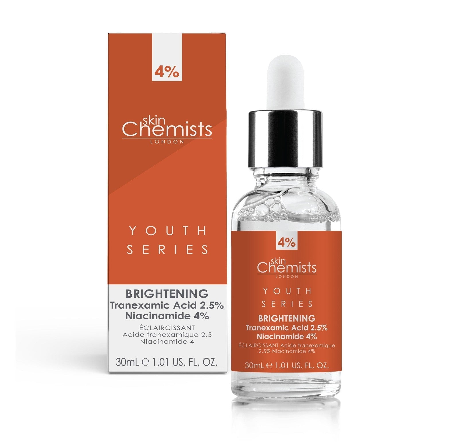 Tranexamic Acid 2.5%, Niacinamide 4% Brightening Facial Serum 30ml - Herbalshire Handmade Herbal Products