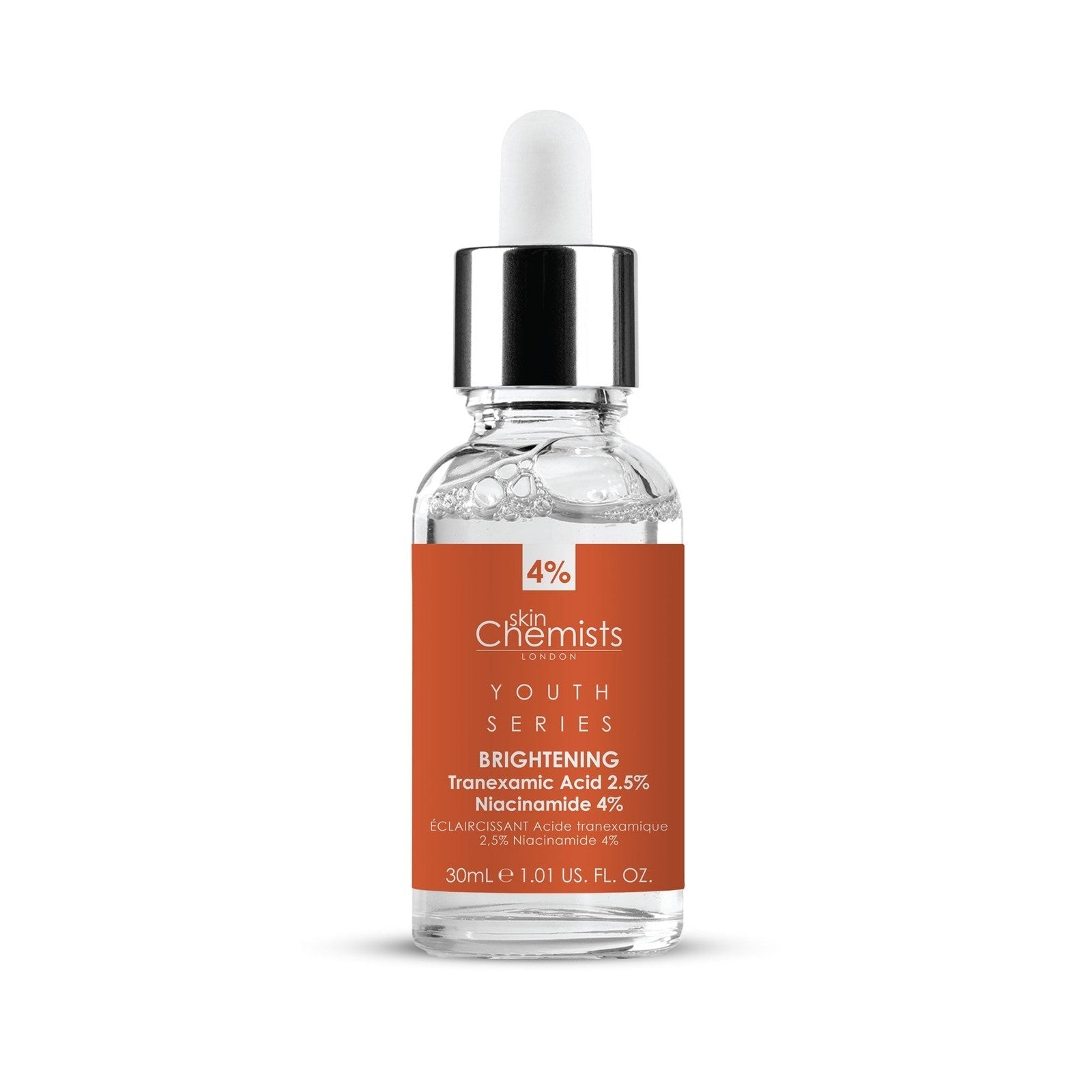 Tranexamic Acid 2.5%, Niacinamide 4% Brightening Facial Serum 30ml - Herbalshire Handmade Herbal Products