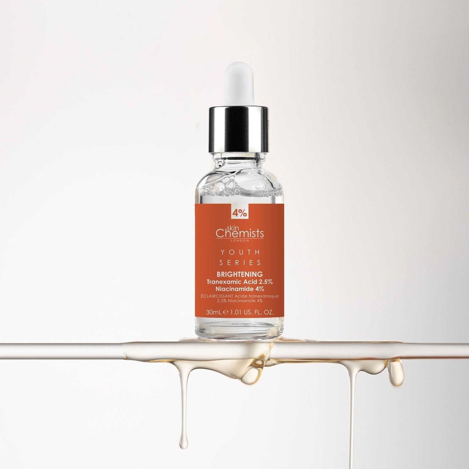 Tranexamic Acid 2.5%, Niacinamide 4% Brightening Facial Serum 30ml - Herbalshire Handmade Herbal Products