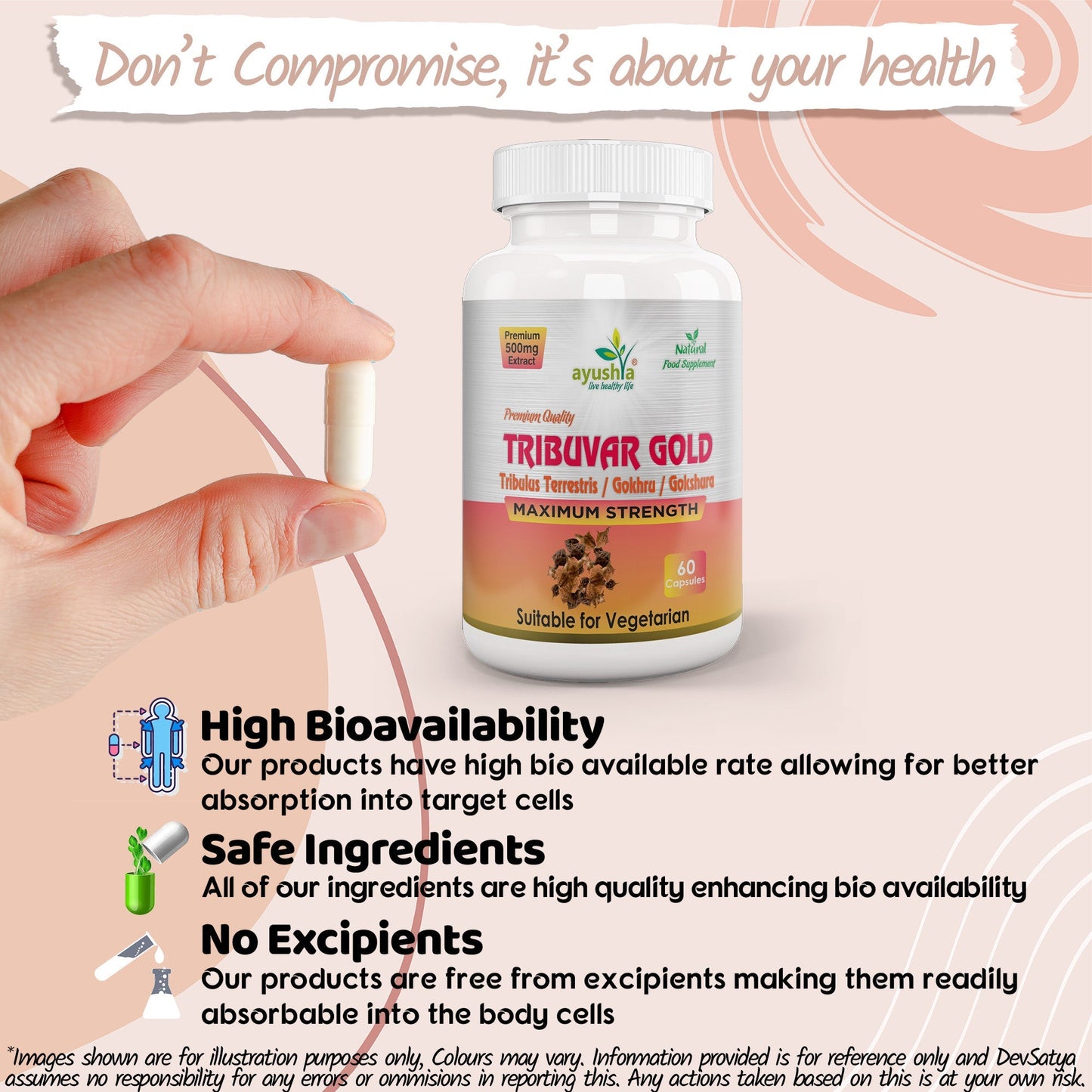 Tribulus Terrestris Extract Capsules - Herbalshire Handmade Herbal Products