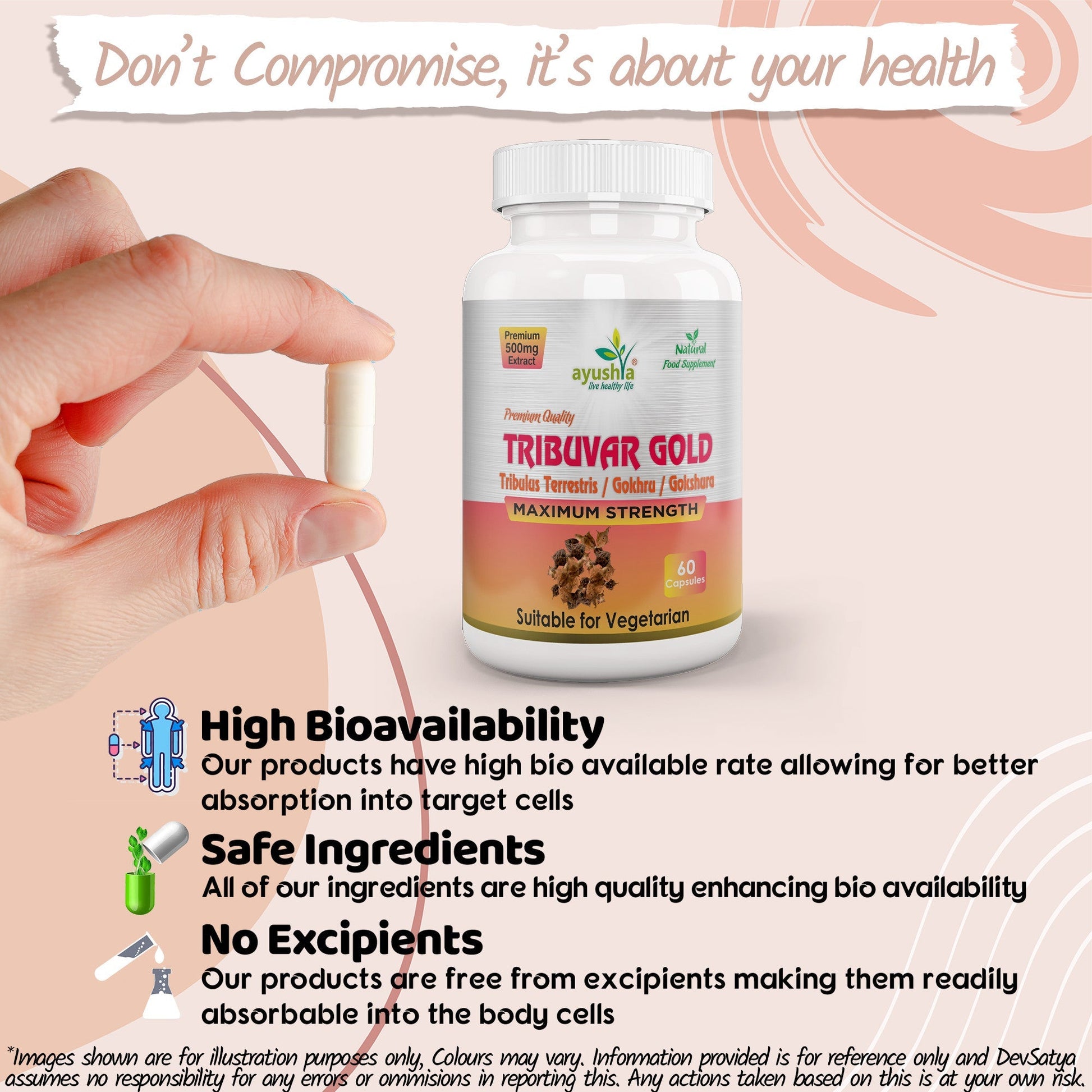Tribulus Terrestris Extract Capsules - Herbalshire Handmade Herbal Products