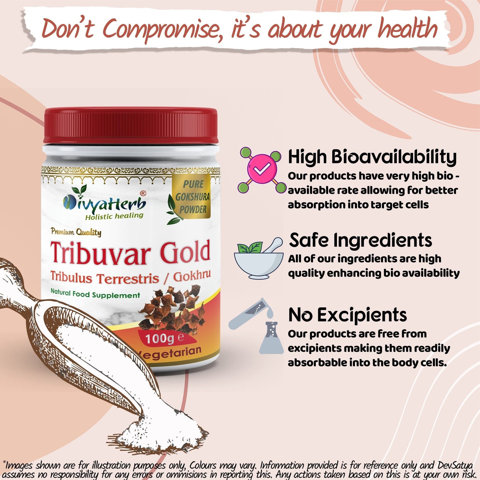Tribulus Terrestris Powder - Herbalshire Handmade Herbal Products
