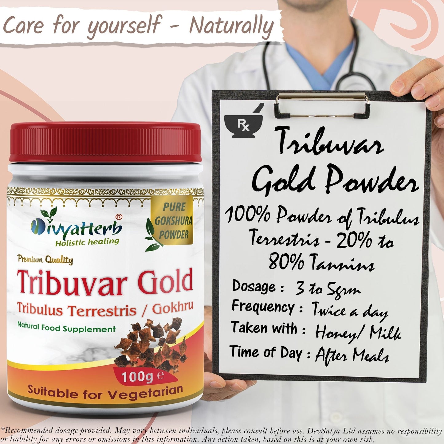 Tribulus Terrestris Powder - Herbalshire Handmade Herbal Products