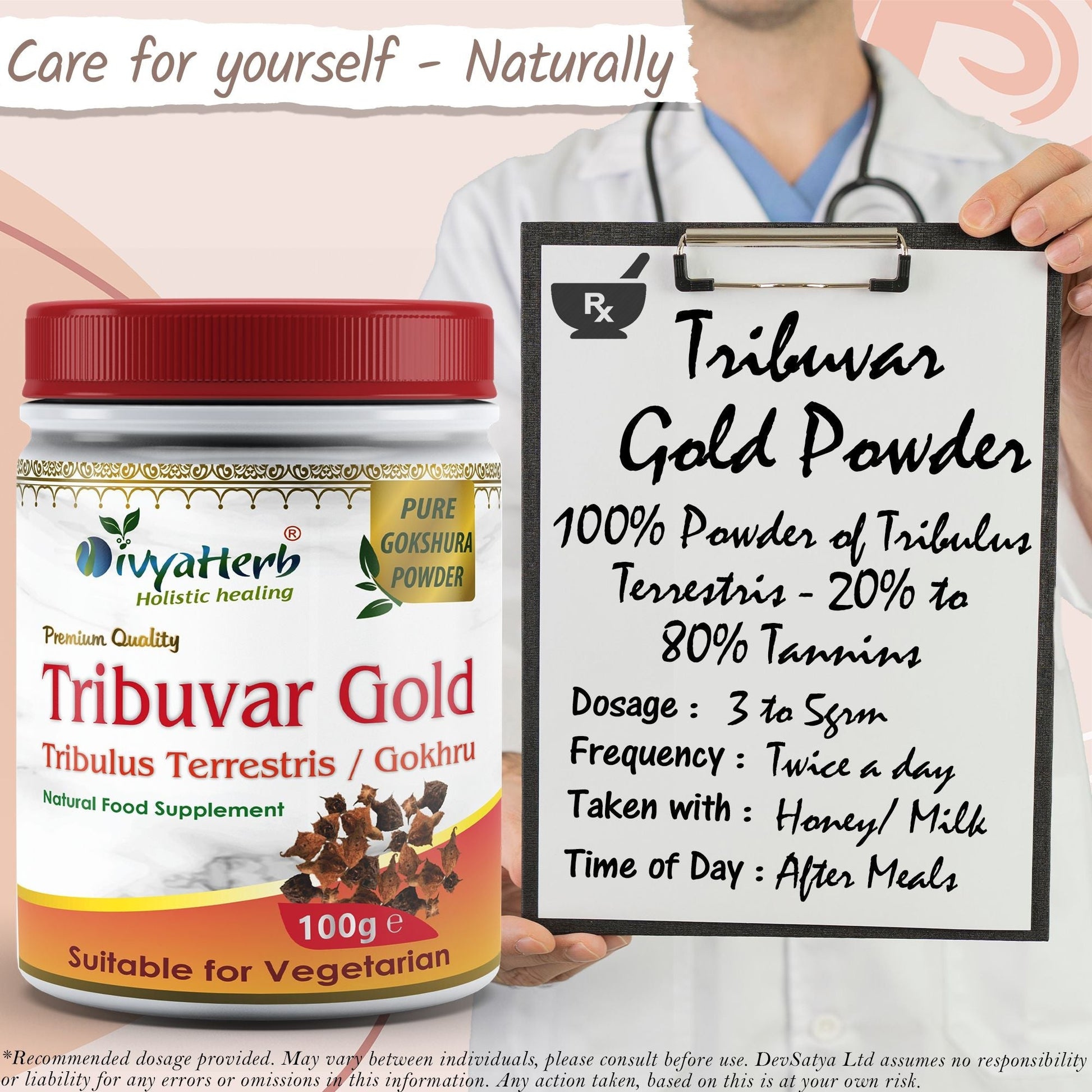 Tribulus Terrestris Powder - Herbalshire Handmade Herbal Products