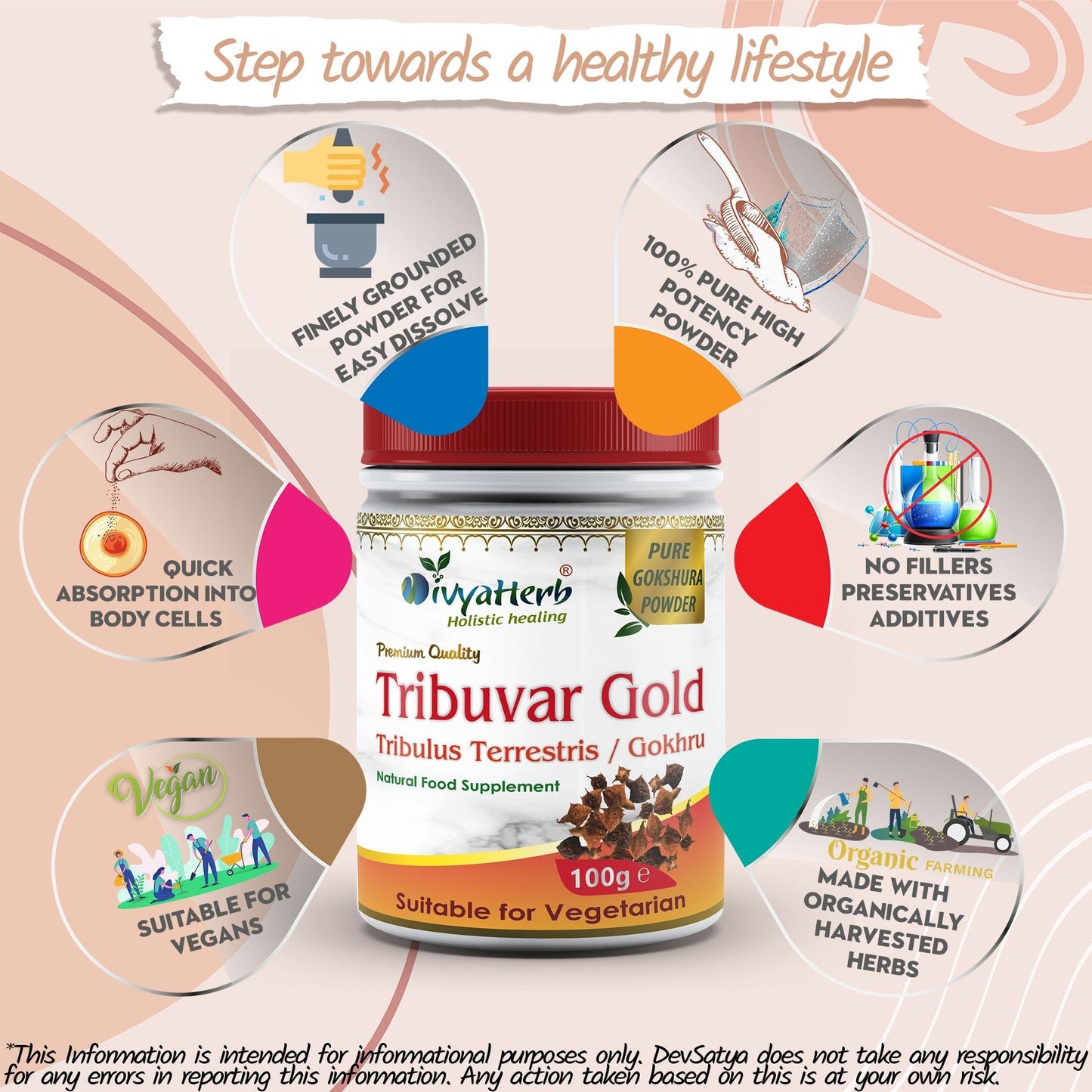 Tribulus Terrestris Powder - Herbalshire Handmade Herbal Products