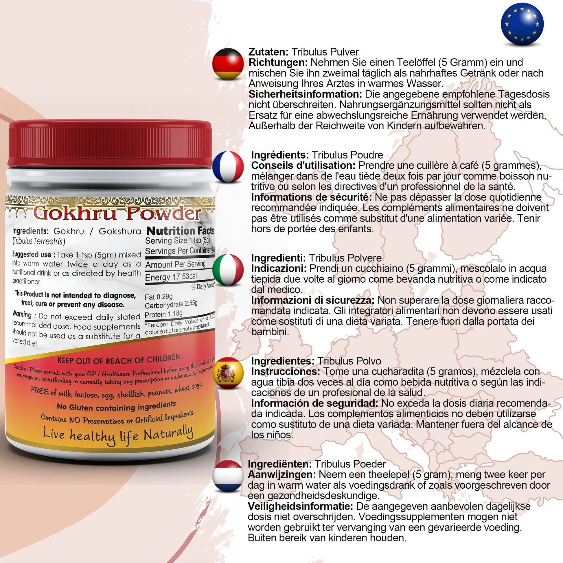 Tribulus Terrestris Powder - Herbalshire Handmade Herbal Products