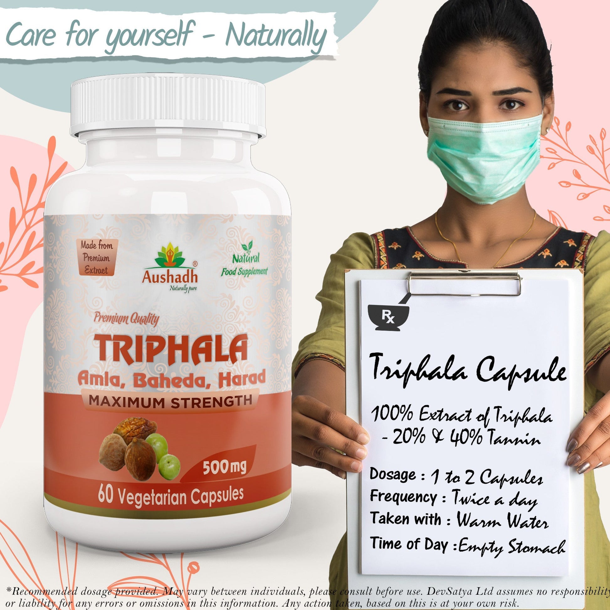 Triphala Capsule - Herbalshire Handmade Herbal Products