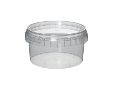 Tub, Transparent Plastic with Tamper Proof Lid (240 ml) - Herbalshire Handmade Herbal Products