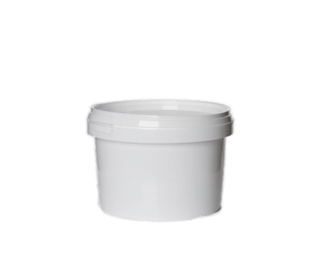 Tub, White Plastic with Lid (500 ml) - Herbalshire Handmade Herbal Products