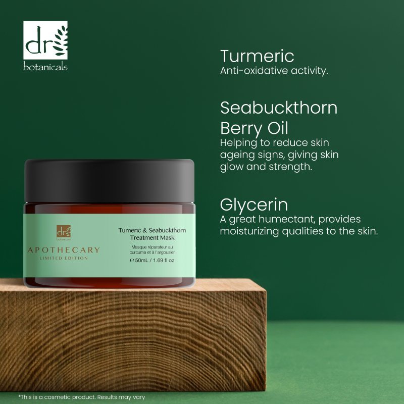 Tumeric & Seabuckthorn Treatment Mask 50ml - Herbalshire Handmade Herbal Products