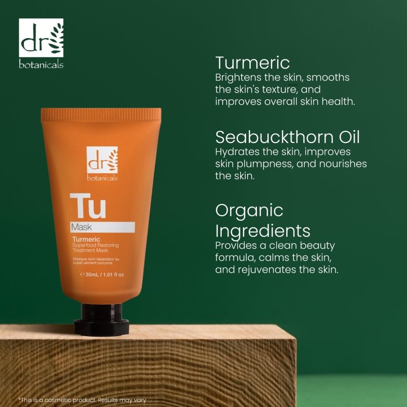Turmeric Superfood Restoring Treatment Mask 30ml - Herbalshire Handmade Herbal Products