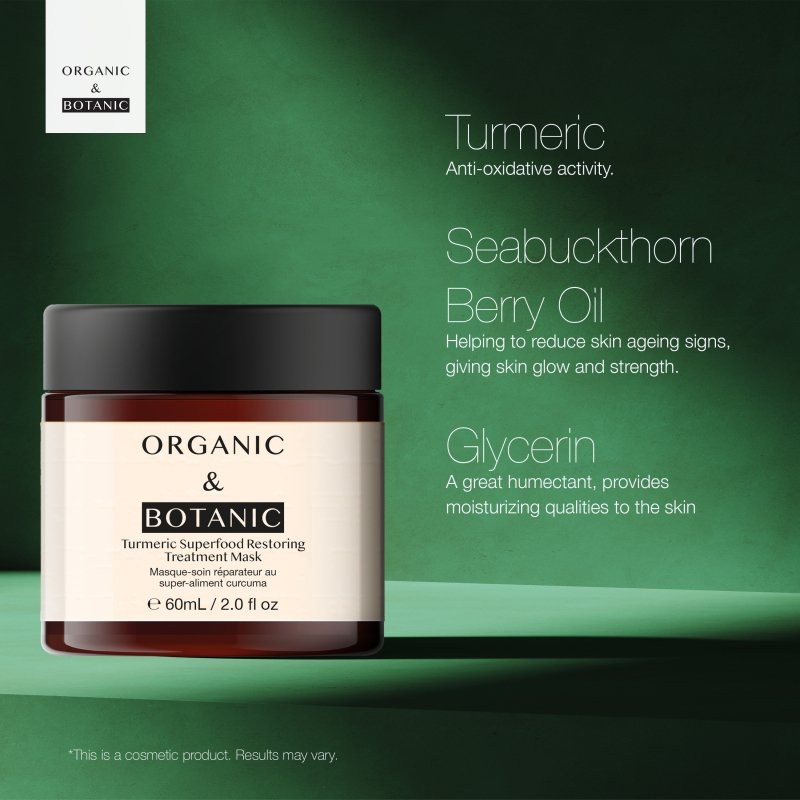 Turmeric Superfood Restoring Treatment Mask 60ml - Herbalshire Handmade Herbal Products