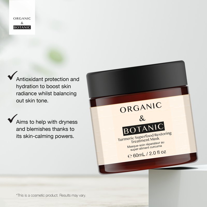 Turmeric Superfood Restoring Treatment Mask 60ml - Herbalshire Handmade Herbal Products