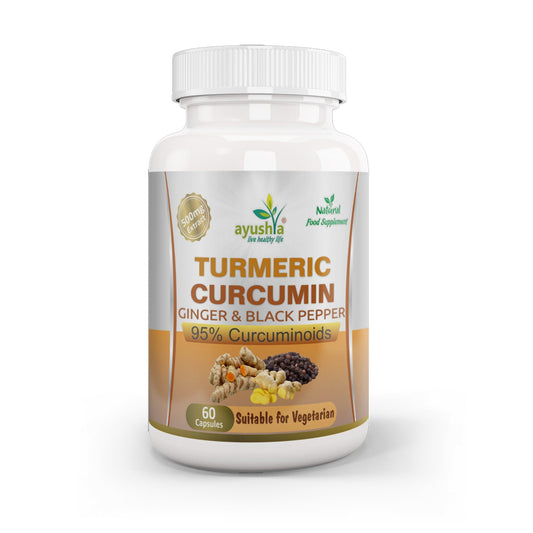 Turmeric with Ginger and Black pepper Capsule - Herbalshire Handmade Herbal Products