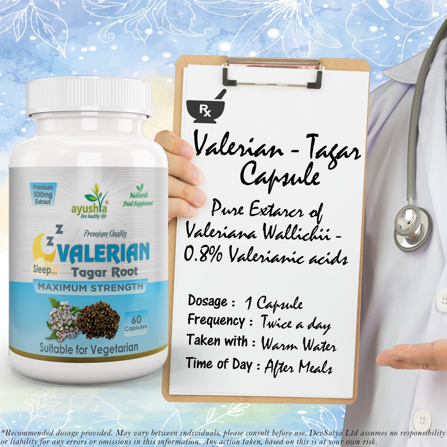 Valerian Root Capsule - Herbalshire Handmade Herbal Products