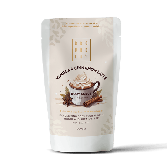 Vanilla and Cinnamon Latte Coffee Body Scrub - Herbalshire Handmade Herbal Products